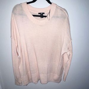H&M long sleeve light pink sweater